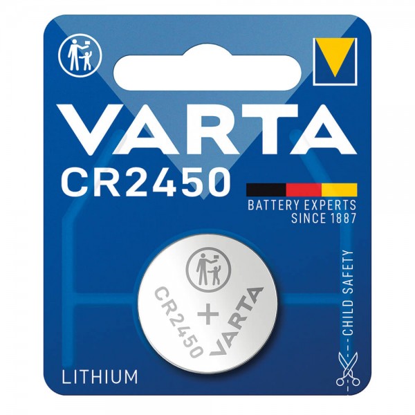 Knopfzellen Varta Lithium Coin CR2450 Typ 6450 Blister