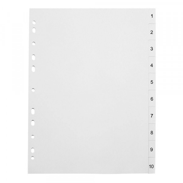 Kunststoffregister a-series AS0969, A4, 1-10, grau