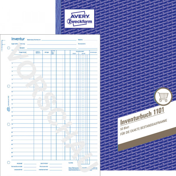 Inventurbuch Zweckform 1101 mit Deckblatt