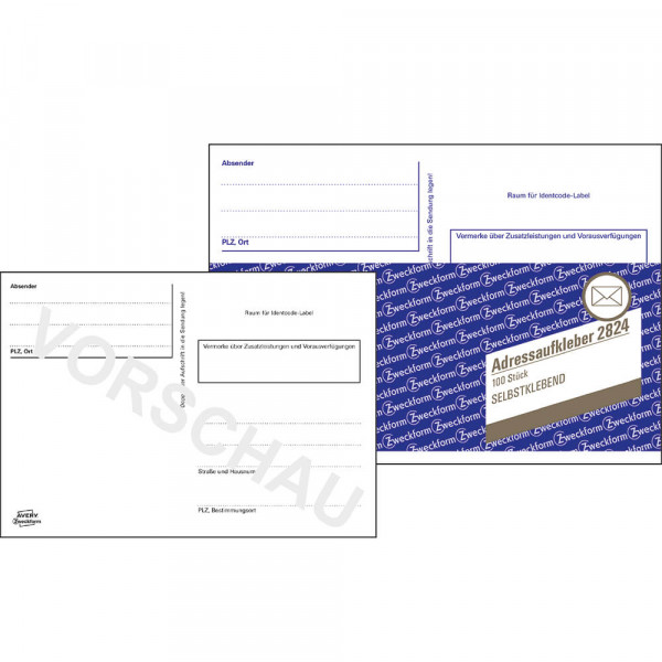 Paketetiketten Zweckform 2824