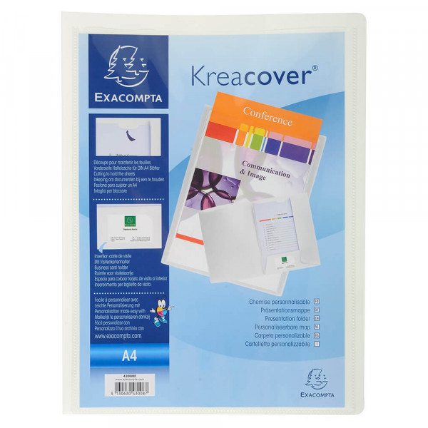 Präsentationsmappen Exacompta KreaCover 43008E weiß