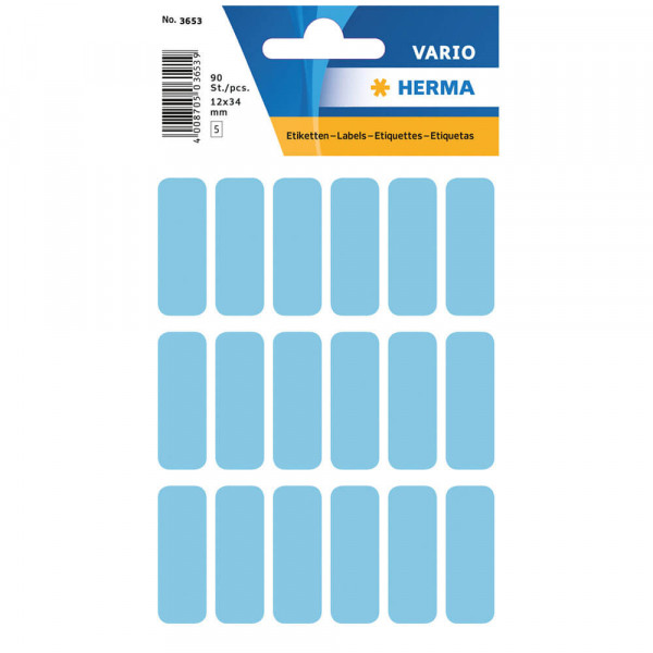 Etiketten Herma 3653, blau, 13x40mm