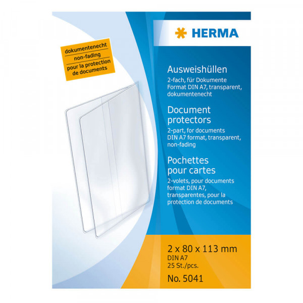 Ausweishüllen Herma 5041, für 2xA7