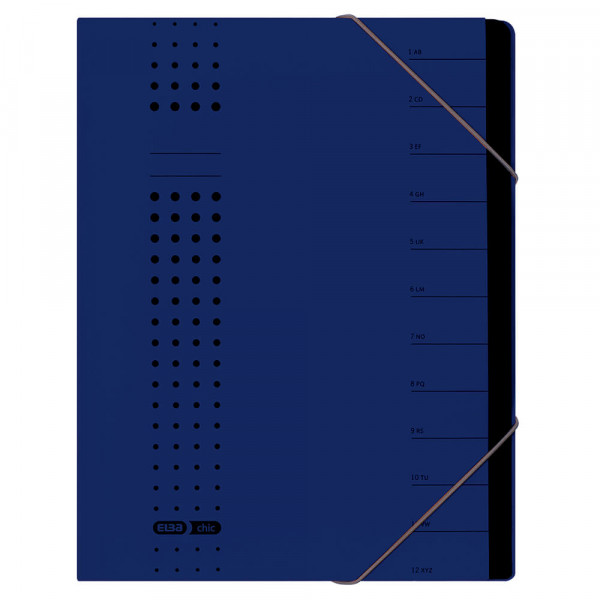 Ordnungsmappen Elba 42496 A4, 12 Fächer, Karton blau