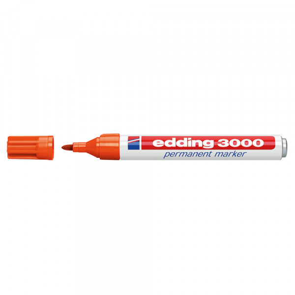 Permanentmarker Edding 3000, Kreativfarben zum Dekorieren orange