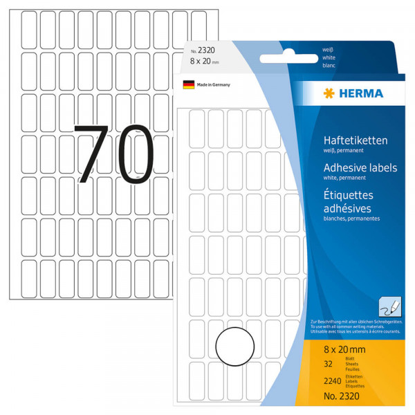 Etiketten Herma 2320, PEFC, 8x20mm
