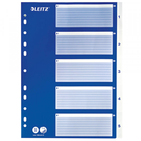 Kunststoffregister Leitz A4 1-5 1250