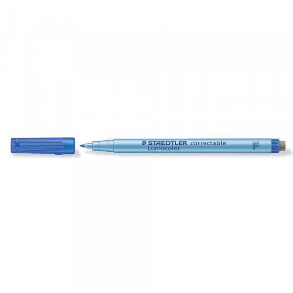 Folienschreiber Staedtler Lumocolor correctable 305F, abwischbar blau