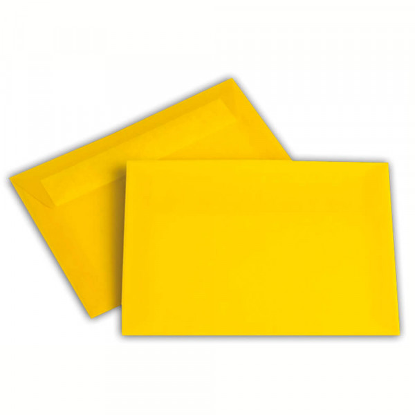 Briefumschläge C6, transparent, farbig, gelb