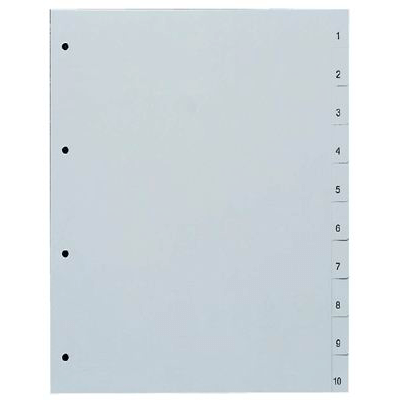 Kunststoffregister a-series AS0959, A4, 1-10, weiß