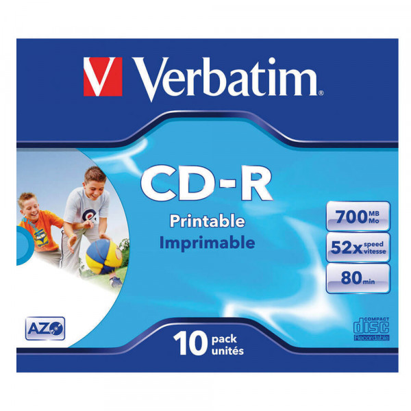CD-R Verbatim AZO Wide Inkjet printable 43325