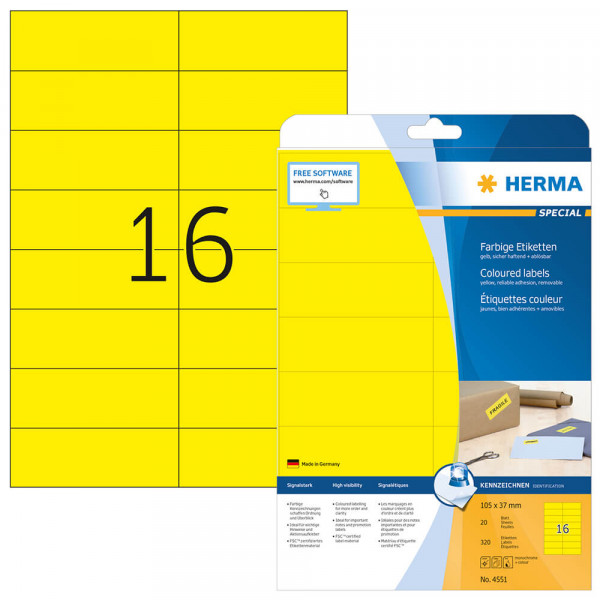 Etiketten Herma 4551 mit Verpackung