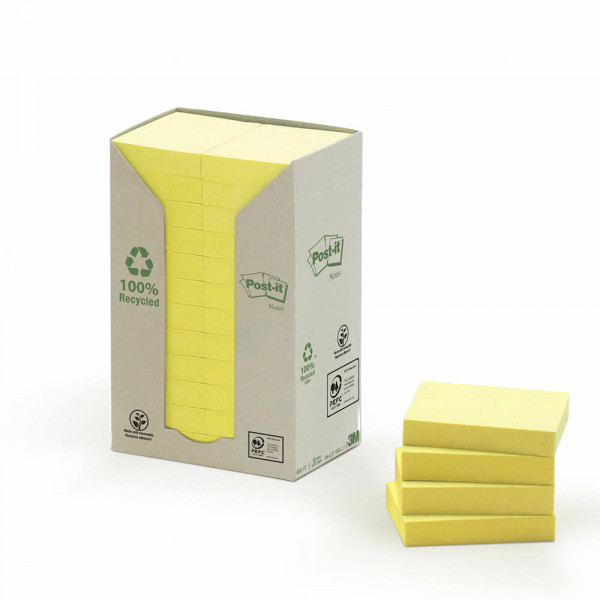 Haftnotizen Post-it Recycling Notes Tower 653-1T, 38 x 51mm