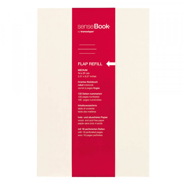 Notizbuch-Nachfüllung senseBook Refill FLAP, A5 liniert