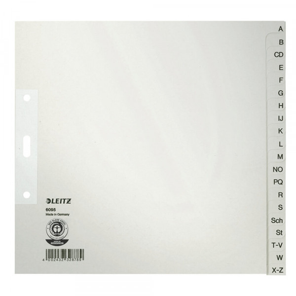 Papierregister Leitz 6095, A4 halbe Höhe, A-Z