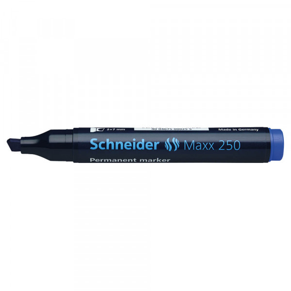 Permanentmarker Schneider Maxx 250, Keilspitze, 2-7mm, blau