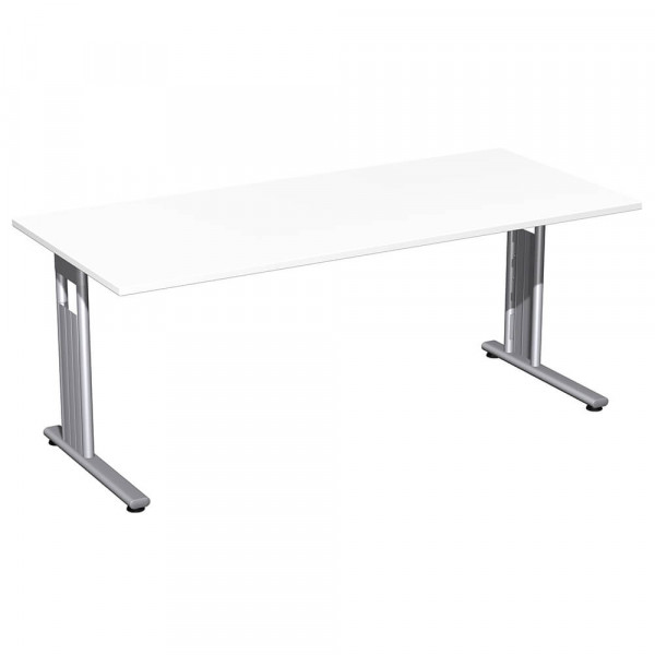 Schreibtisch Geramöbel C Fuß Flex S-618146 weiß