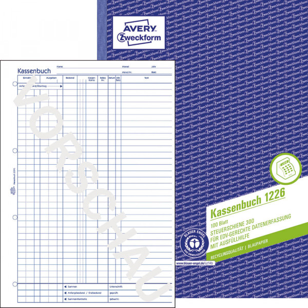 Kassenbuch Zweckform 1226 Recycling