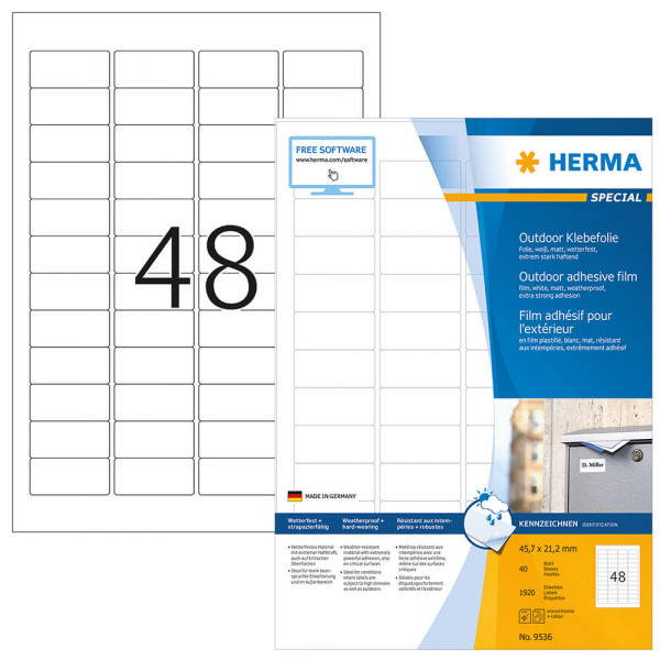 Etiketten Herma 9536 mit Verpackung