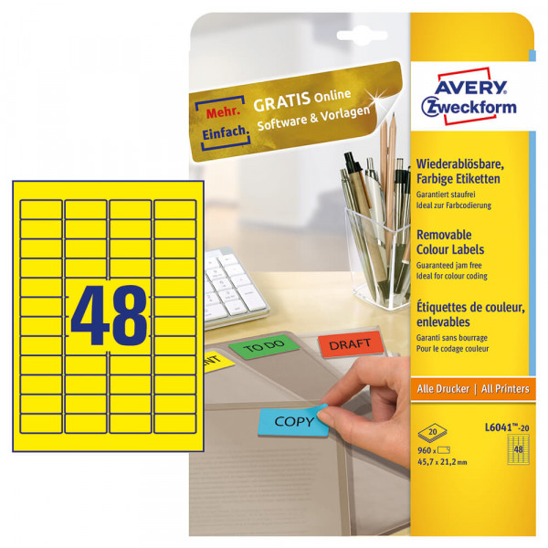 Etiketten Zweckform L6041-20 mit Verpackung
