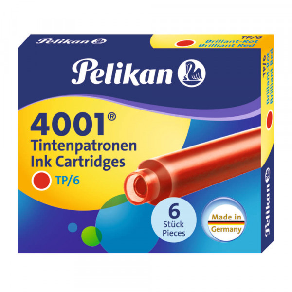Füllhalter-Tintenpatronen Pelikan Standard 4001 TP6 rot