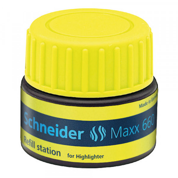 Textmarkertintenfass Schneider Refill Station Maxx 660 gelb