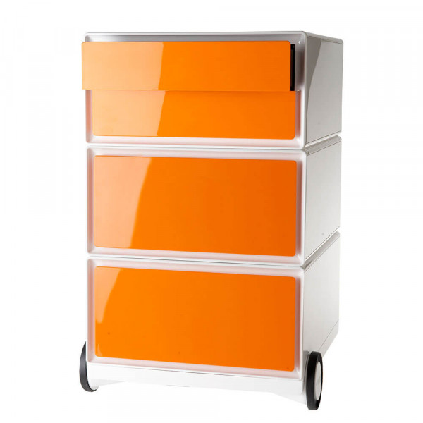Rollcontainer easyBox by Paperflow 4 Schübe orange
