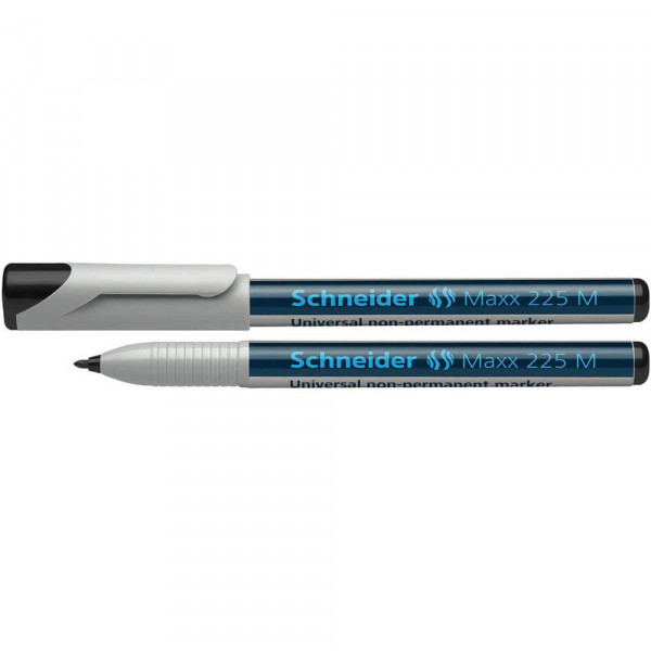 Folienschreiber Schneider Maxx 225 M, medium, wasserlöslich schwarz