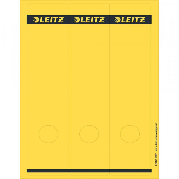 Rückenschilder Leitz 1687, 285x61,5mm gelb