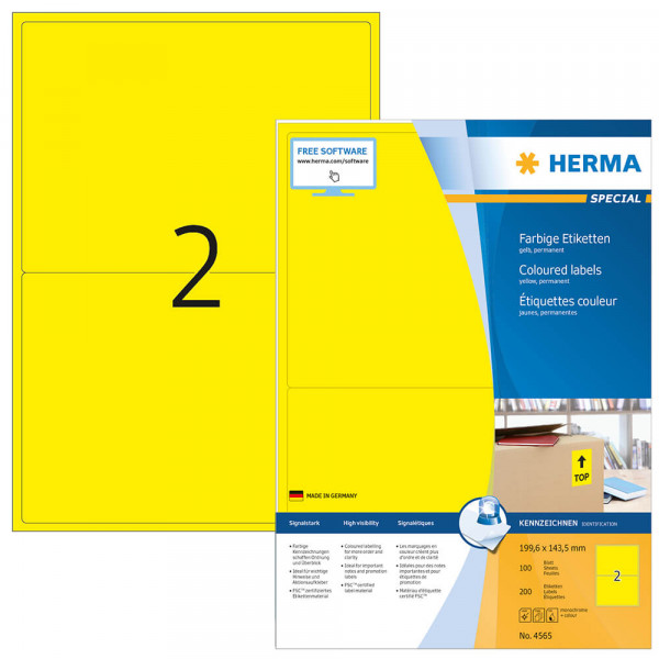 Etiketten Herma 4565 mit Verpackung