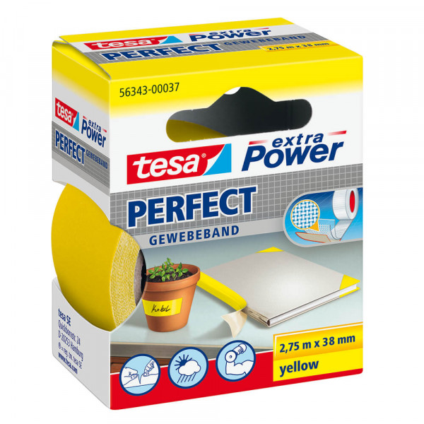 Klebeband Tesa extra Power Perfect 56343 gelb