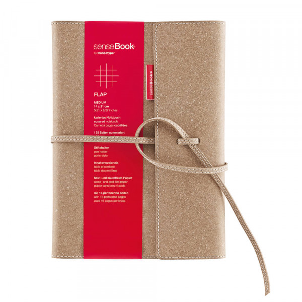 Notizbuch senseBook FLAP, A5 kariert