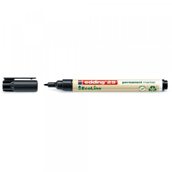 Permanentmarker Edding 25 EcoLine, recycling schwarz