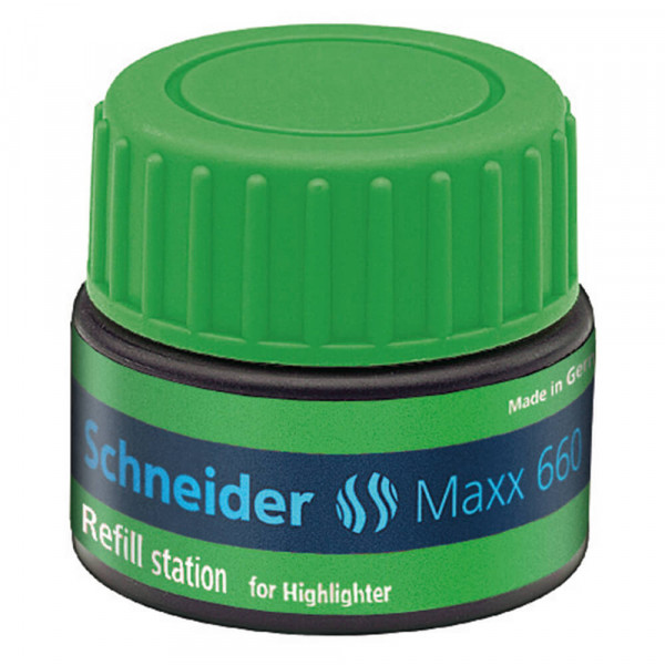Textmarkertintenfass Schneider Refill Station Maxx 660 grün