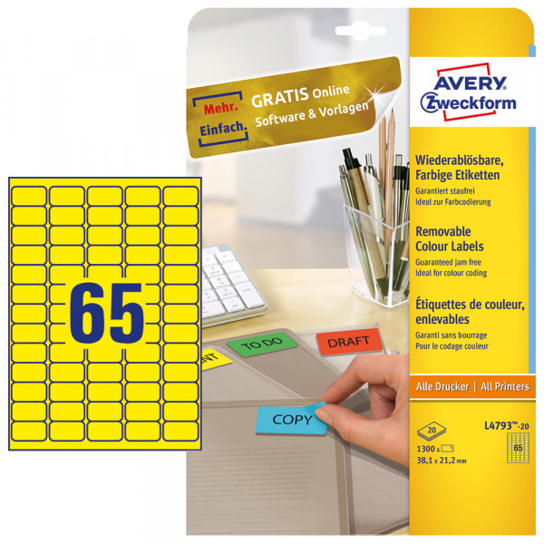 Etiketten Zweckform L4793-20 mit Verpackung
