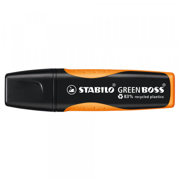 Textmarker STABILO GREEN BOSS 6070, Austrockenschutz orange