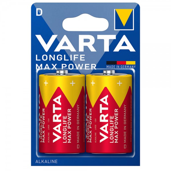 Batterien Varta Longlife MAX Power Mono (D) Verpackung