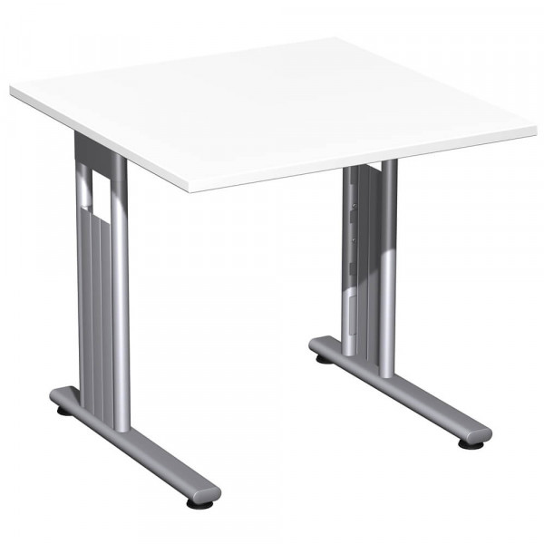 Schreibtisch Geramöbel C Fuß Flex S-618101, weiß