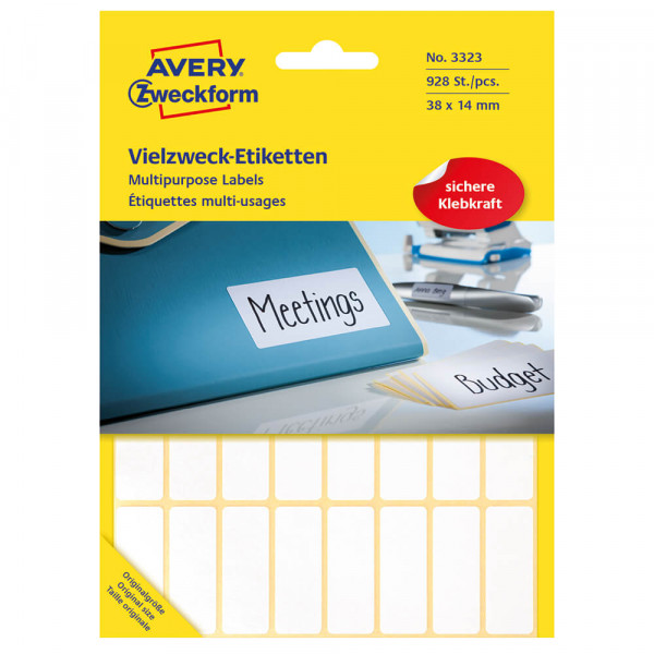 Etiketten Zweckform 3323, mini, 38x14mm