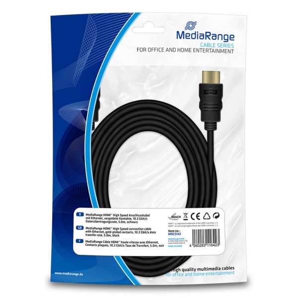 HDMI-Kabel High Speed MediaRange MRCS142