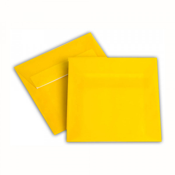 Briefumschläge, 125x125mm, farbig gelb