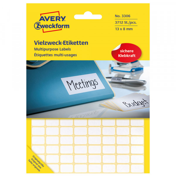 Etiketten Zweckform 3306, mini, 13x8mm
