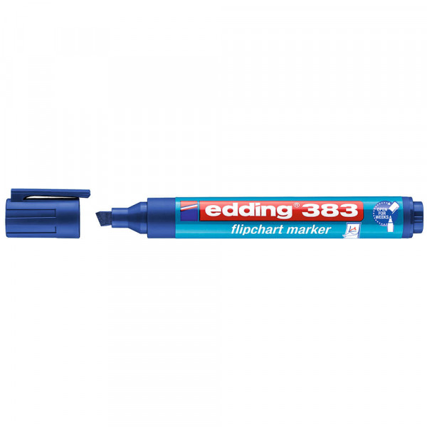 Flipchartmarker Edding 383, 1-5mm, Keilspitze blau