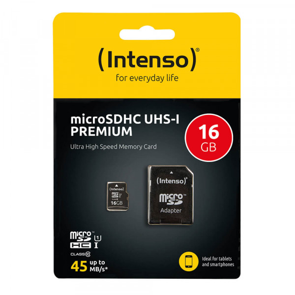 MicroSDHC-Speicherkarten Intenso 3423470 Verpackung