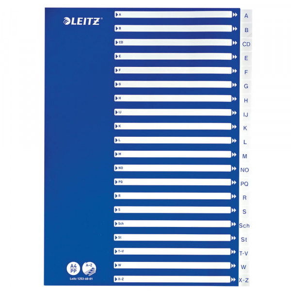 Kunststoffregister Leitz A4 A-Z 1253