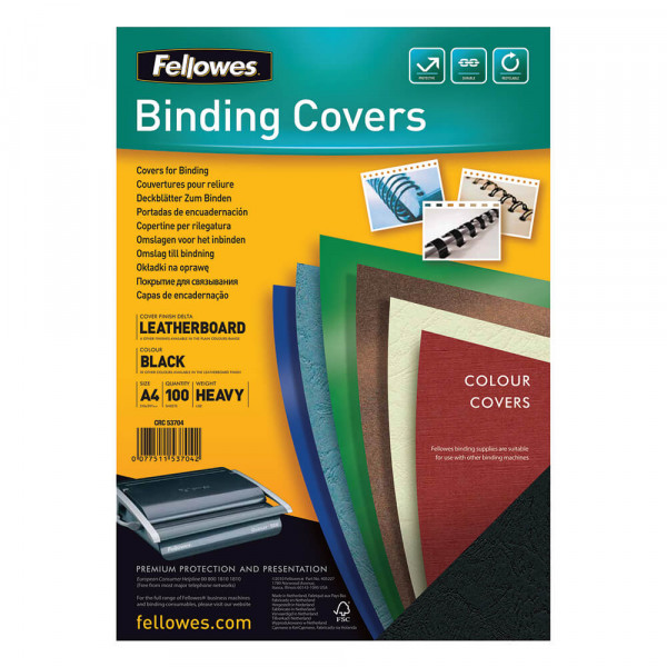 Binde-Deckblätter Fellowes Leder 5370405