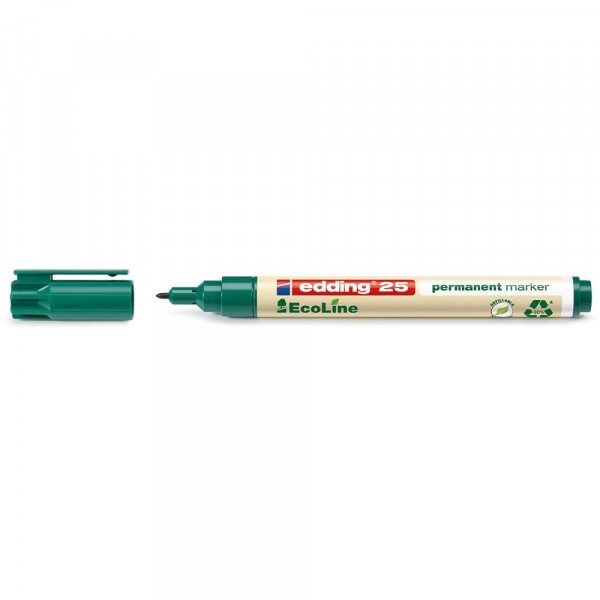 Permanentmarker Edding 25 EcoLine, recycling grün