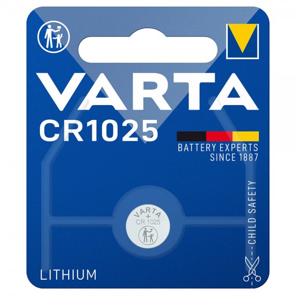 Knopfzellen Varta CR 1025 Lithium Typ 6125 
