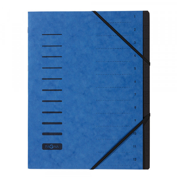 Ordnungsmappen Pagna, A4, 12 Fächer blau