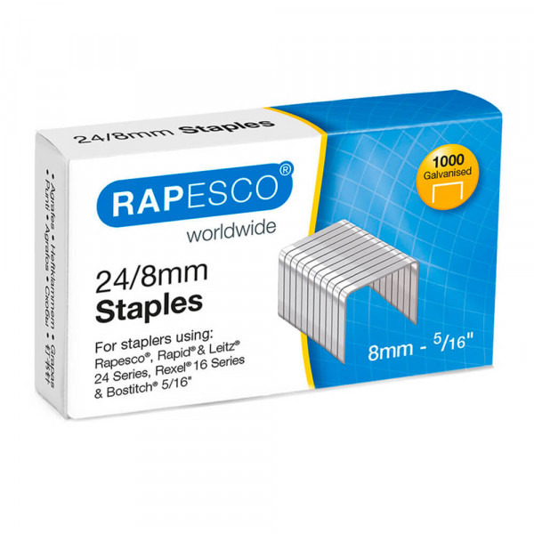 Heftklammern Rapesco 24/8 verzinkter Stahl